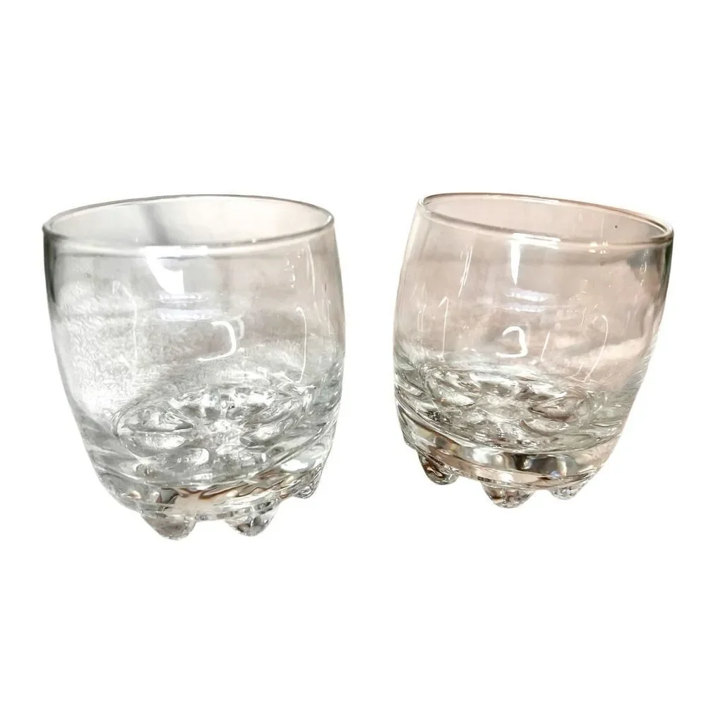 Set of 2 Bormioli Rocco Galassia Whiskey Cocktail Glasses-Clear Vintage Barware